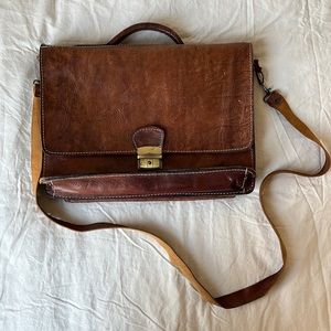 100% Leather Briefcase 💼 from leather making shop in Rabat, Morocco